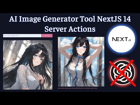 AI Image Generator App In Next.js 14 Server Actions | No Open AI | No DALL-E