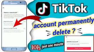 how to TikTok account permanently delete🔥//TikTok account permanently delete karni ka tarika #trend