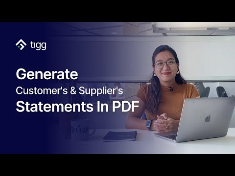 Tigg Tutorial Series: Generate Customers' and Suppliers' Satement in PDF