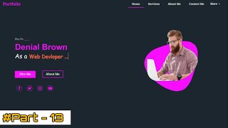 Personal Portfolio website using pure HTML, CSS and JavaScript(part-13) Responsive portfolio Design