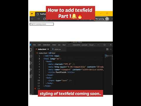 How to add a TextField in HTML |Part 1•🔔•》 #html #css #javascript
