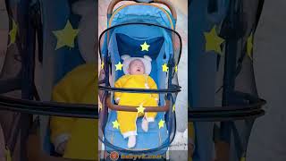 Enjoy Outdoor Strolls Without Mosquito Bites! Baby Stroller with Mosquito Net #babycare #baby