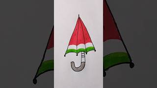 Watermelon Umbrella Drawing For Kids #umbrella #watermelon #kidstvforfun #shorts #viralshorts