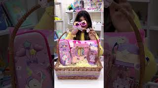Unicorn Themed Gift Hamper for Kids | Cute Stationery Basket | Angroos Minis