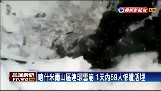 巴印境內喀什米爾雪崩 至少59人遭活埋－民視新聞