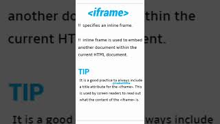 HTML guide . iframe tag #its_programmer #CodewithSha #html #python #codinglover #viral #coding