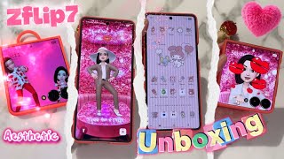Samsung Galaxy zflip7 unboxing aesthetic + Zflip6 phone tour KAWAII aesthetics รีวิว เปิดกล่อง ❤️