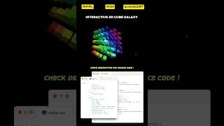 INTERACTIVE 3D CUBE GALLERY using html css Javascript #coding #programming