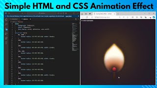 Burning matches design with CSS and HTML