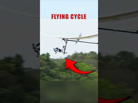 Take A Look At This Flying Cycle #flying #cycle #bycicle  #innovation #genuis #shorts #didyouknow