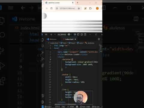 18/150 Tips & Tricks: Create a Professional Skeleton Loader in 50 Seconds #html #loader #loadingpage
