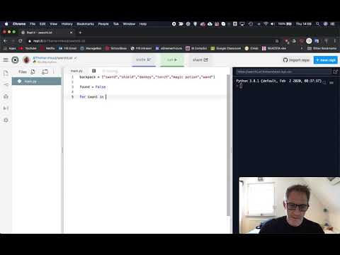 Learning Python using repl.it Pt 15 - searching lists