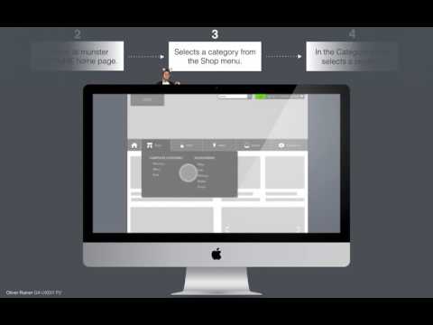 UX design - presenting key user flow and wireframes using Apple Keynote