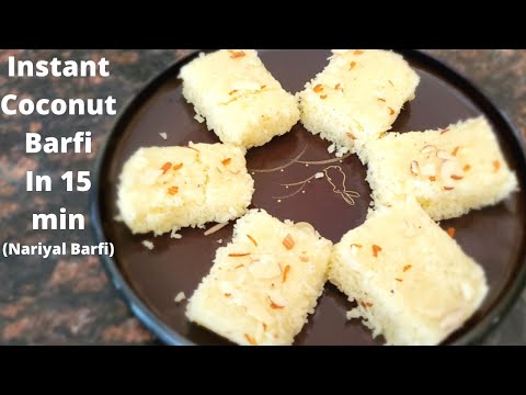 Coconut Barfi in 15 min | नारियल की बर्फी | Indian traditional sweet | Desiccated Coconut Barfi