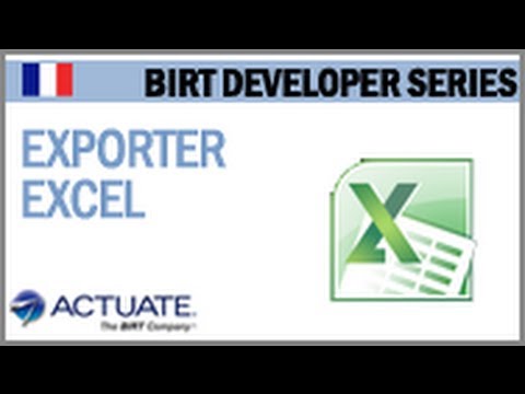 Enrichir ses rapports BIRT pour les exporter au format Excel (French)