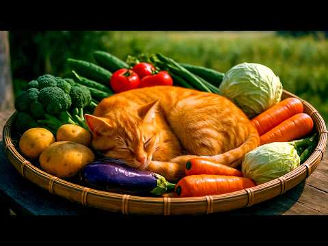 ASMR | Sahur and the Orange Cat Make Sweet Rice Dumplings