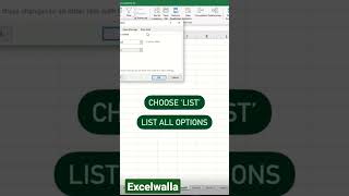 #dropdownlist #excel #viralshorts