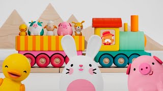 Animales en el tren - Chu! Chu! | Canciones Infantiles 🌈 Pim Pam Pino