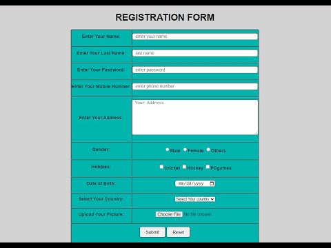 Registration Form Using HTML and CSS | Beginner's Guide❤️