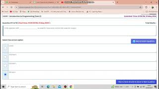 CS201   CS201   Introduction to Programming Quiz 2