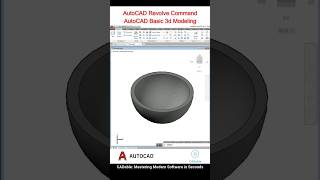 AutoCAD Revolve Command - AutoCAD Basic 3d Modeling #autocadbowl #autocad3dmodeling #CADable #cadcam