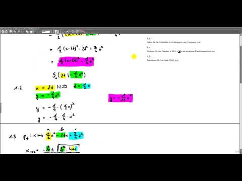 Aufgabe Parabelschar mit Parameter Mathematik FOS BOS Wirtschaft