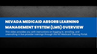 Enrolling in a Virtual Instructor-led Training through NV Medicaid Absorb LMS