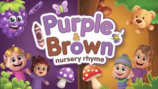 “Let’s Learn Purple & Brown! Nursery Rhyme for Kids”#learning #kidssong #nurseryrhymes #fun