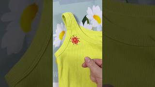 Don’t Toss That Tank Top! Fix Holes with This Cute Hack #shorts #sewingtips