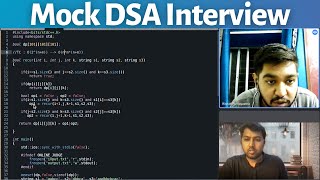 DSA Mock Interview with Final Year Student | Mock Coding Interview