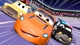 - 子供向けの警察車のアニメ 今年最大のレース！  - 子供向けトラックアニメ 🚨 Police car for kids