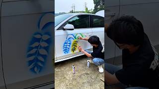 "Painting Gone Wrong… Until the Magic Spray Saved Me! 😂✨🚗"