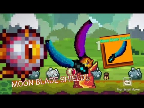 MOON BLADE SHIELD!!! and a golden axe... (Pixel Survival 2)