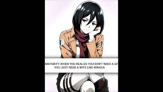 Fr 👀💗 | [ Mikasa edit ] | #mikasa #mikasaedit #attackontitan #aotedit #animeedit #mangaedit #edit