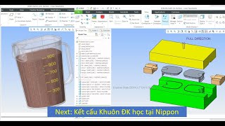 Tách khuôn nắp ca nước lọc trên Creo 8 0 -Mold Split Cap cup in Creo 8.0