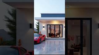 Modern Minimalist House & Red Sports Car Ultimate Style!