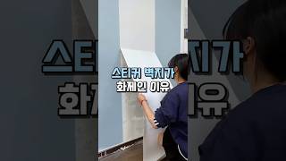 스티커 벽지가 화제인 이유 #인테리어 #방꾸미기