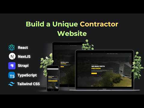 Build an Advanced Construction Website | React, NextJS, Strapi CMS, TypeScript