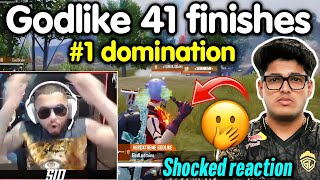 Godlike 41 finishes #1 domination 🥵 Jonathan Admino Simp Punkk destroy whole lobby 😲