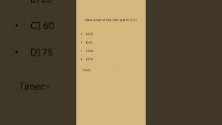 Math Quiz 15 #shorts #quiz #gk #shortsvideo #shortsfeed #knowledge