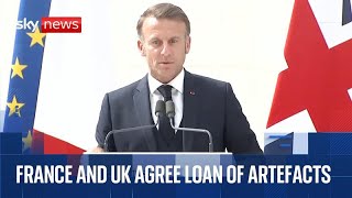 Emmanuel Macron and Sir Keir Starmer speak at British Museum
