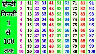 1 to 100 counting | counting 1to 100 | 1234 number | ginti | गिनती हिंदी में #counting​ #ginti
