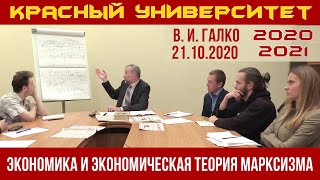 Экономика и экономическая теория марксизма. В.И.Галко. 21.10.2020.