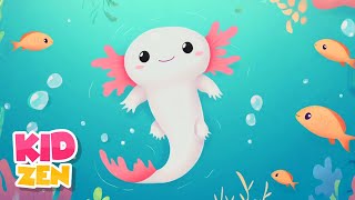 Relaxing Piano Music for Kids - My Sweetheart | 3 Hours Sleeping Music & Cute Baby Axolotl