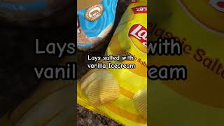 Try this combo #funny #plasticbag #lays #amul #vanilla