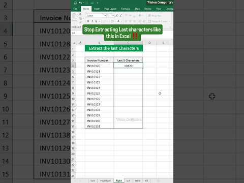 Excel function to Extract last numbers #Excel #exceltips #exceltricks #exceltutorials