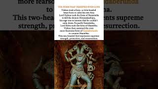The Vishnu Form that terrified Gods... #vishnu #lordshiva #narsimha #lordvishnu