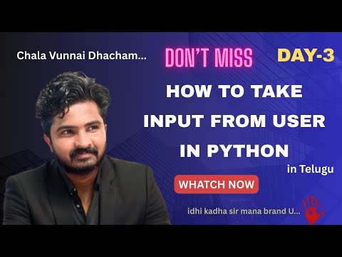 What is input() and Print() Functions in Python | Type Conversion | Python Mini Project in Telugu🔥