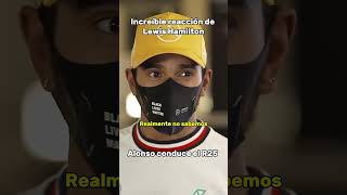 La Reacción de Lewis Hamilton al escuchar el R25 de Fernando Alonso