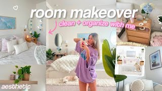 AESTHETIC ROOM MAKEOVER⭐️ decorating, organizing, shopping *pinterest inspired*